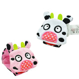 Sozzy 1 Pair Soft Baby Wrist Strap Socks Rattle Toy Cute Cartoon Garden Bug Plush Rattle with Ring Bell 0M+