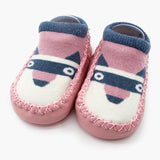 Touchcare Newborn Cartoon Fox Baby Socks Skidproof Walk Learning Toddler Socks Anti-skid Leather Bottom Baby Floor Socks